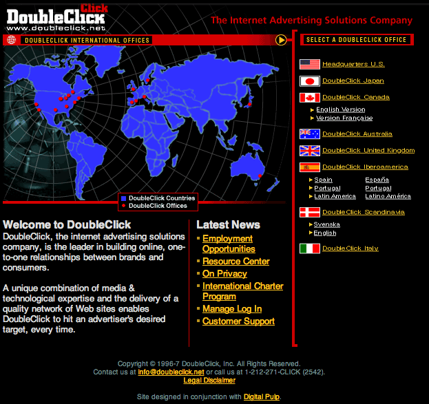 Doubleclick Screenshot 1997