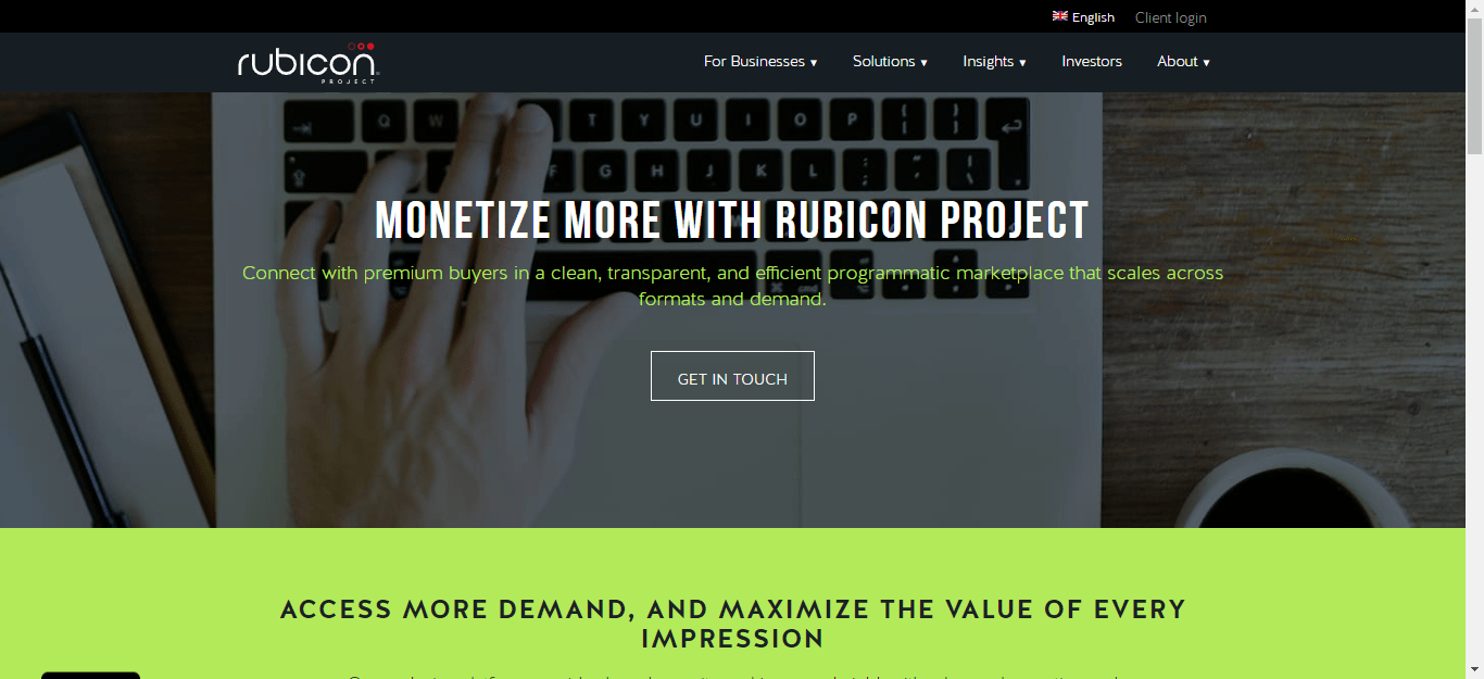 best ads exchanges Rubicon Project
