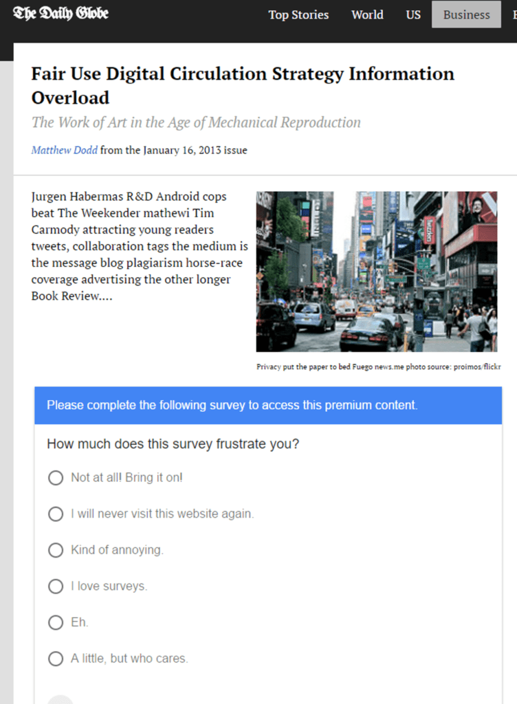 Google opinion rewards for publishers